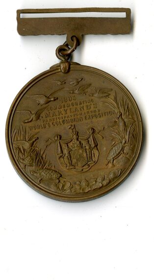 Back side of the commemorative medal designed by Walter Cole Brigham