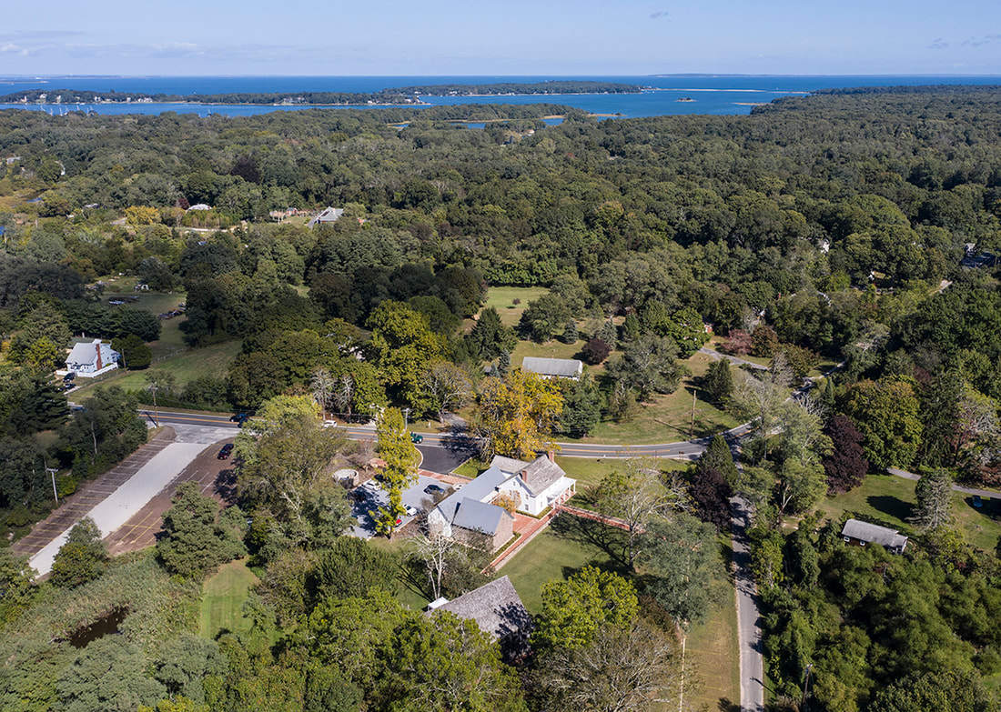 Aerial photo of The Shelter Island History Center, taken by Michael Moran.