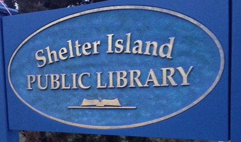 Shelter Island Public Library sign
